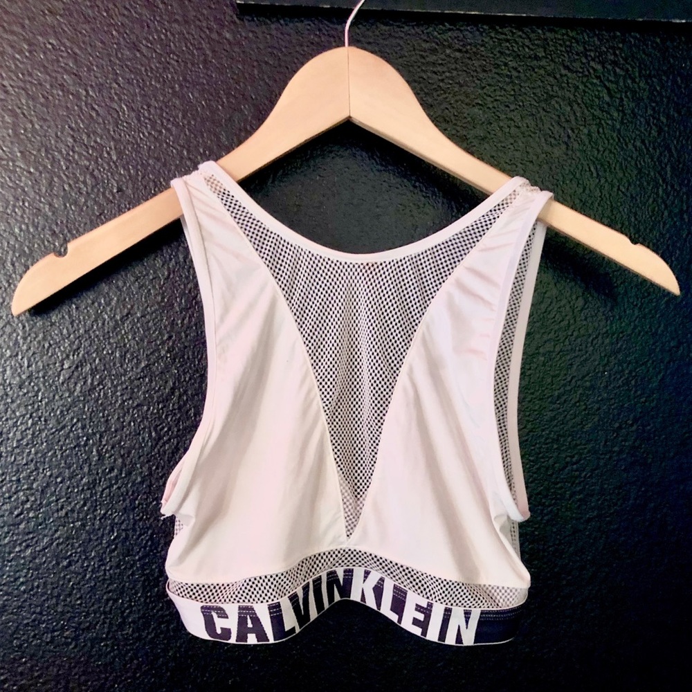 Calvin Klein White Mesh Bralette